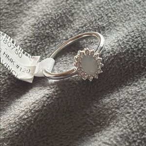 Gretchen’s Hallmark - Silver and White Stone Ring